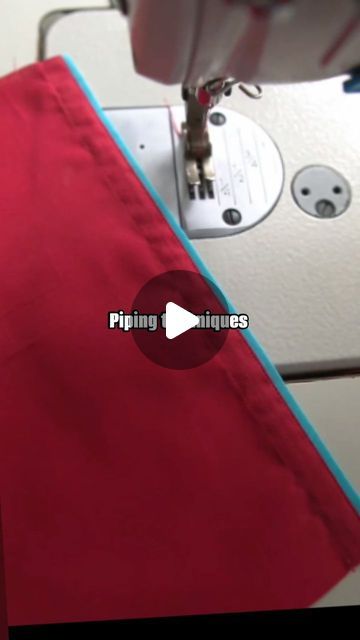 How To Sew Piping On A Dress, Piping Techniques Sewing, Piping Neck Design, Diy Piping Sewing, Piping Techniques Sewing Neckline, How To Sew Piping On A Pillow, Sew Piping, Piping Techniques, Curtain Holder