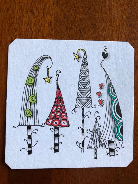 Neographic Art, Christmas Tangles, Christmas Zentangle, Zentangle Christmas, Modele Zentangle, Zendoodle Art, Arte Aesthetic, Zen Tangle, Christmas Doodles