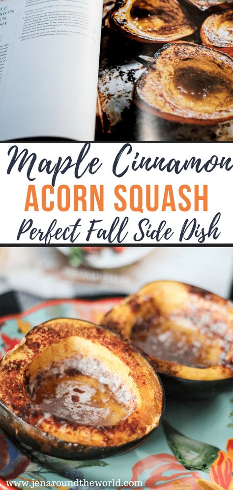 Acorn Squash Baked, Hobbit Food, White Wine Recipes, Acorn Squash Recipe, Bread Jam, Maple Syrup Recipes, Autumn Side Dishes, Acorn Squash Recipes, Squash Recipe