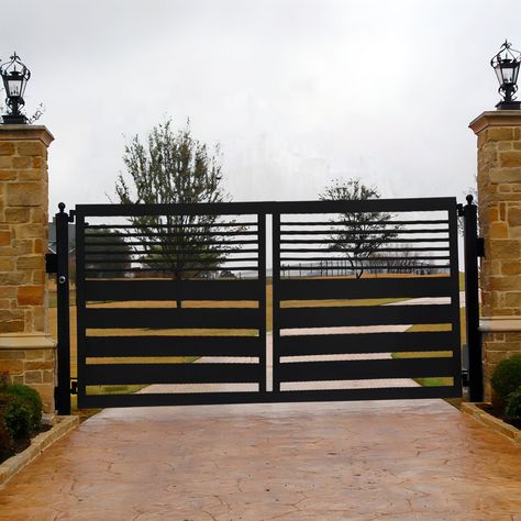 HFL Forging driveway gates provide the perfect strength and beauty you desire, all at competitive prices. These gates will bring you a sense of security and a unique look that is second to none. We use hot-dipped, powder-coated, galvanized steel to ensure our gates are protected against harsh weather and corrosion. HEAVY DUTY GATE - this rectangular block design entry gate is designed to withstand the harshest weather conditions and keep your property safe. The hot-dipped, powder-coated galvaniz