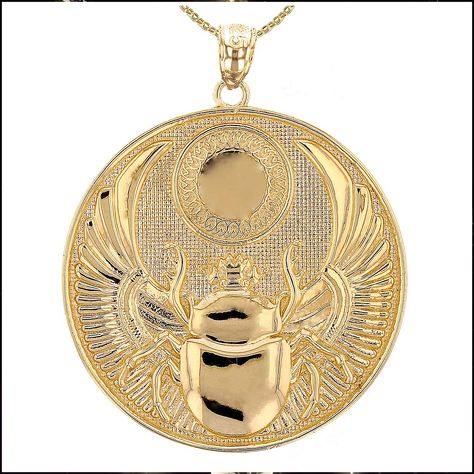 14k Yellow Gold Ancient Egyptian Winged Scarab Pendant Necklace Scarab Beetle Jewelry, Beetle Pendant, Scarab Jewelry, Egyptian Jewellery, Egyptian Scarab Beetle, Winged Scarab, Scarab Pendant, Girlfriend Necklace Gift, Egypt Jewelry