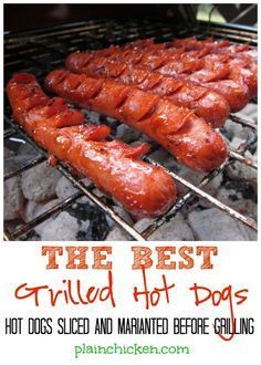 THE BEST Grilled Hot Dogs - hot dogs sliced and marinated before grilling - you will never grill hot dogs any other way! These are seriously amazing!! Grill Hot Dogs, Grilled Hot Dogs, Dogs Recipes, Grilling Hot Dogs, Hot Dogs Recipes, Hot Diggity Dog, Checker Board, Hot Dog Recipes, Emergency Food