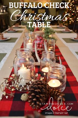 Buffalo Check Tablescape, Buffalo Plaid Christmas Tablescape, Buffalo Plaid Christmas Table, Buffalo Check Christmas Tablescape, Buffalo Plaid Table Setting Christmas, Buffalo Plaid Christmas Party Ideas, Buffalo Check Christmas Table, Buffalo Plaid Christmas Table Decor, Buffalo Check Table