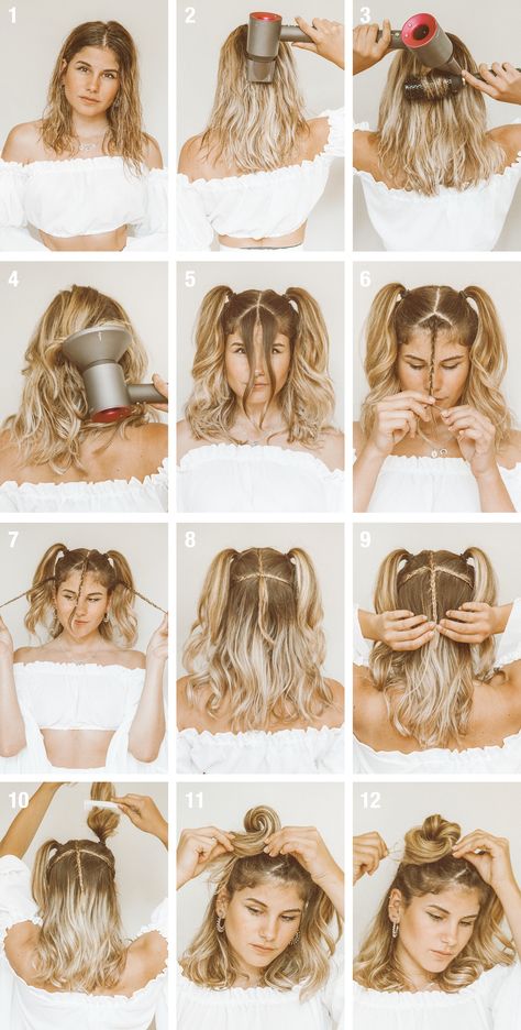 Festival Hairstyles, Super Easy Hairstyles, Easy Valentines, Easy Hairstyles Quick, Cute Simple Hairstyles, Hairstyle Tutorials, Easy Hairstyles For Medium Hair, Cute Hairstyles For Medium Hair, Short Hair Tutorial