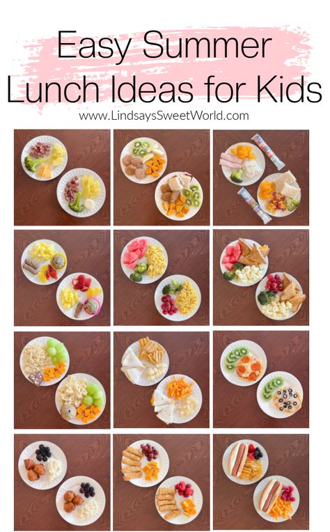 Lindsay's Sweet World: Easy Summer Lunch Ideas for Kids Kids Lunch Summer, Lunch Ideas Kids Summer, Easy Kid Summer Lunch Ideas, Summer Kid Lunches, Kid Summer Lunch Ideas, Kid Lunches For Summer, Summer Kids Lunch Ideas, Summer Kids Meals, Kids Summer Lunches