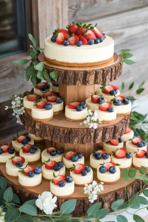 Cheesecake Wedding Cake Ideas: Unique Twists on a Classic Dessert - OMG Hitched! Alternative Wedding Cake Ideas Unique, Wedding Cake Alternative Ideas, Backyard Wedding Cake Ideas, Alternatives To Wedding Cake, Cheesecake For Wedding, Unique Wedding Desserts, Cheesecake Wedding Cake Ideas, Cheesecake Decorating Ideas, Wedding Cheesecake Ideas