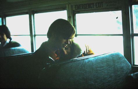 High school couple cuddling on the bus (taken sometime between 1973-77) Couple On Bus Aesthetic, Couples On The Bus, Bus Couple Aesthetic, High School Couple Aesthetic, School Couple Aesthetic, House In Nebraska, Couple Cuddle In Bed, School Couple, High School Couples