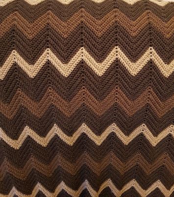 Crochet Blanket Brown, Crochet Brown Blanket, Brown Yarn Crochet Ideas, Brown Crochet Blanket, First Grandchild, Zig Zag Crochet, Crochet Blanket Chevron, Crochet Chevron, Brown Blanket