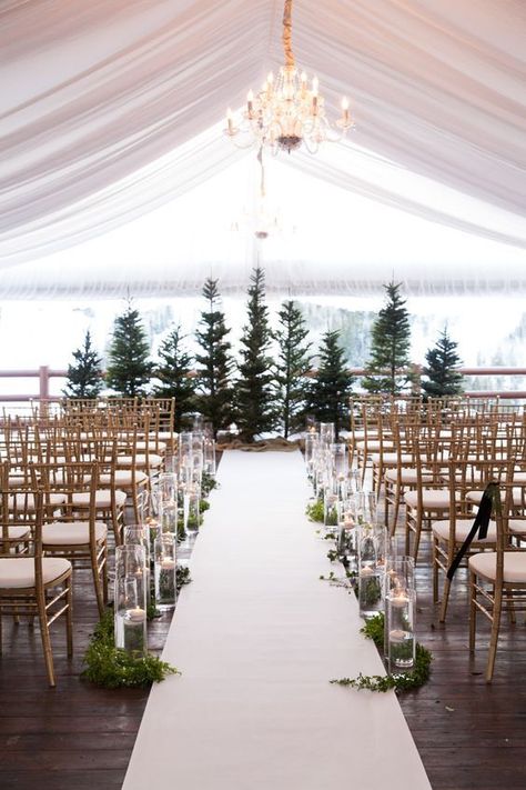 Fir Christmas Tree Wedding Altar – captured and shared by Melissa Kelsey Photography Evergreen Wedding, Wedding Ceremony Decorations Outdoor, Rustic Wedding Decorations, Boda Diy, Utah Wedding Photography, Rustic Outdoor Wedding, Diy Winter, Winter Wedding Decorations, Winter Wedding Inspiration