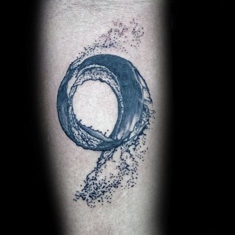 Splashing Water Enso Mens Forearm Tattoo Circle Tattoo Meaning, Enso Tattoo, Zen Tattoo, Rings Tattoo, Enso Rings, Circle Tattoo, Circle Tattoos, Water Tattoo, Omerta Tattoo