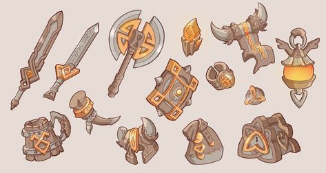 ArtStation - Viking-style set Cute Easy Animal Drawings, Vikings Game, Animation Tools, Easy Animal Drawings, Props Concept, Props Art, Isometric Art, Game Props, Viking Style