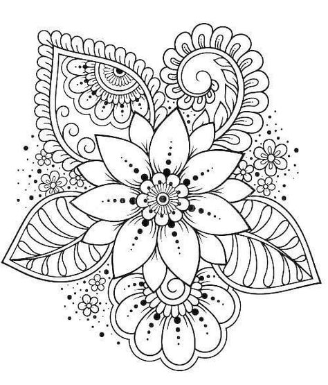 Tato Mandala, Mehndi Flower, Tattoo Graffiti, Henna Drawings, Tattoo Zeichnungen, Muster Tattoos, Flower Drawing Design, Design Mandala, Mandala Design Pattern