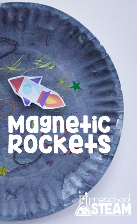 magnet rockets pin Preschool Rocket, Space Activities Preschool, Astronaut Activities, Stem Activities Middle School, Planets Activities, Magnet Activities, Space Activities For Kids, Space Lessons, Space Preschool