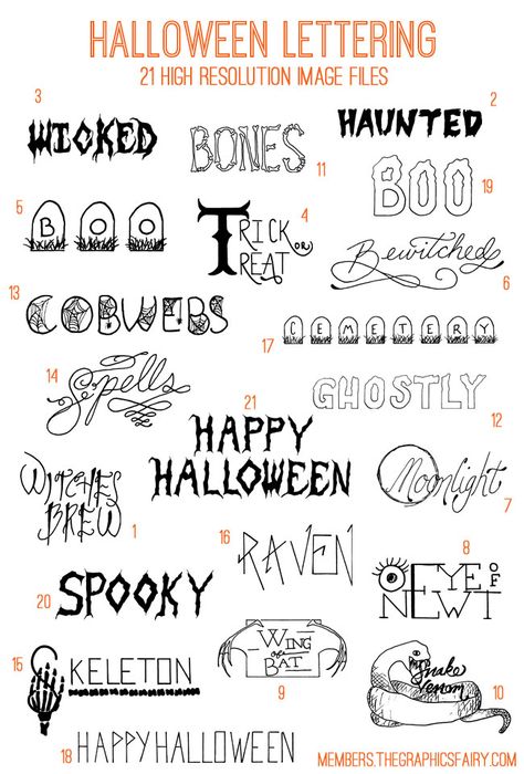 Halloween Journal Doodles, Spooky Hand Lettering, Halloween Bujo Ideas, October Hand Lettering, Halloween Calligraphy Hand Lettering, Halloween Hand Lettering, Halloween Handwriting, Halloween Bujo, Spooky Lettering