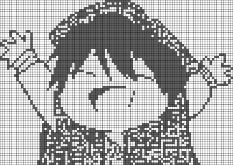 Bungo Stray Dogs Pixel Art, Bungou Stray Dogs Ranpo Edogawa, Alpha Patterns Studio Ghibli, Anime Alpha Pattern, Alpha Patterns Anime, Alpha Patterns Anime Black And White, Bsd Wan, Ranpo Edogawa, Geek Crafts