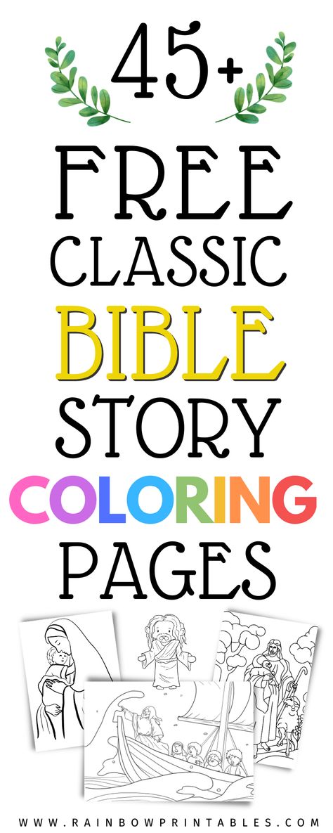 Bored kids on Sunday? Get coloring with these cute Christian coloring pages for kids preschool, kindergarten, and elementary school age! Free CLASSIC BIBLE printables (you should stack multiple to a page.) Collection that's slowly growing and being added. | Pslam, verse, activities for Kids, boredom Busters, God, Jonah, Mary, Adam Eve, Jesus, Red Sea AND other classic Bible stories. Free coloring pages for kids, Bible Stories tales, Biblical Religious Activity for Kids, Digital Download, Freebie Free Bible Story Coloring Pages, Coloring Bible Pages For Kids, Bible Stories For Kids Printable, Bible Lessons For Kids Children Ministry Free Printable, Bible Coloring Book, Bible Story Coloring Pages Printable, Bible Colouring Pages For Kids, I Spy Bible Printables For Kids Free, Jesus Coloring Pages Printables