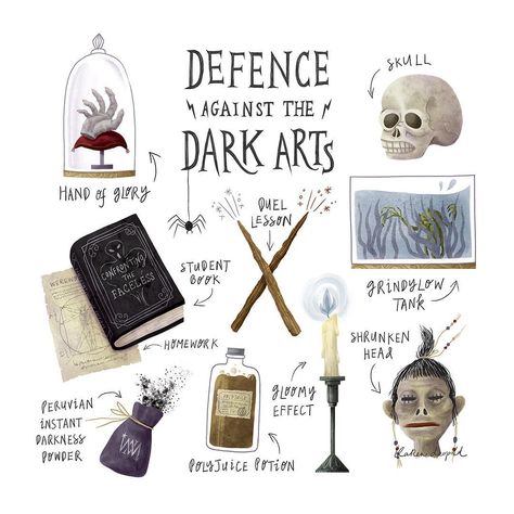 Defense Against the Dark Arts Defence Against The Dark Arts, Stickers Harry Potter, Hogwarts Classes, Classe Harry Potter, Cumpleaños Harry Potter, Magia Das Ervas, Anniversaire Harry Potter, Images Harry Potter, Potter Art