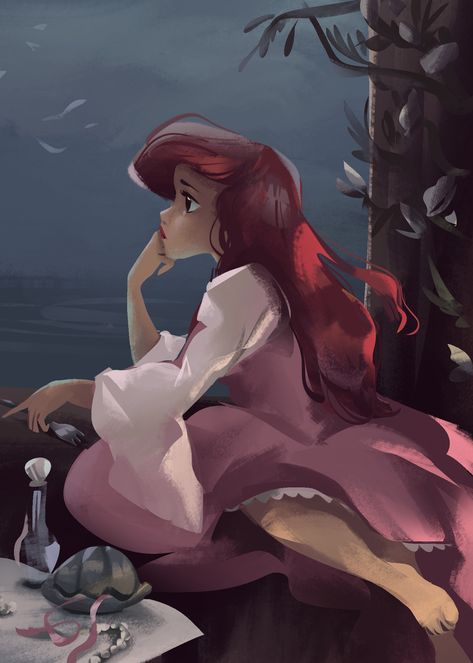 Disney Mignon, Princesas Disney Anime, Ariel Disney, Images Disney, Karakter Disney, Disney Princess Ariel, Disney Artwork, Disney Ariel, Art Disney