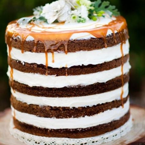 Unfrosted Cake, Apple Spice Cake, Fondant Wedding Cakes, Wedding Binder, Wedding Cake Flavors, Naked Cakes, Cake Blog, Gateaux Cake, Wedding Dessert