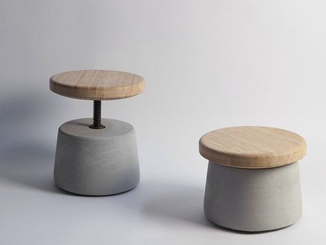 Conceptual Furniture, Cement Furniture, Concrete Stool, تصميم الطاولة, Decoration Beton, Blue Dining Room Chairs, Contemporary Stools, Card Displays, Beton Design