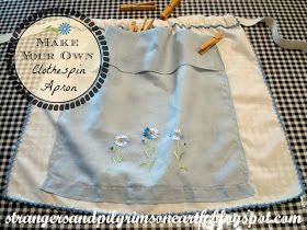 Strangers  Pilgrims on Earth: Make a Clothespin Apron ~ A Simple Sewing Project Clothespin Apron, Laundry Organization Ideas, Aprons To Sew, Clothespin Holder, Homesteading Food, Organize Laundry, Paper Craft Easy, Sewing Diy Projects, Gathering Apron