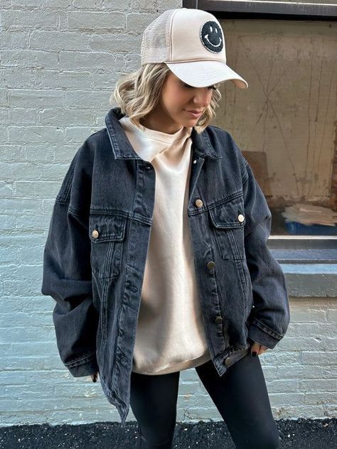 Outdoor Spring Outfit, Surfergirl Style, Streetwear Mode, Mode Casual, Black Denim Jacket, Mode Inspo, Outfit Inspo Fall, Mom Outfits, Looks Style