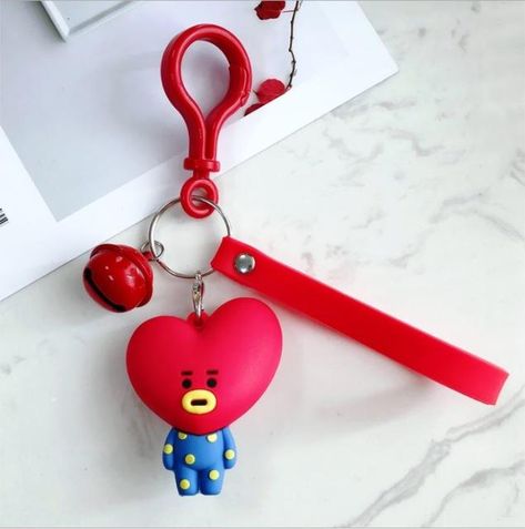 "BT21 Charm" Keychain Kpop Merchandise, Pink Rabbit, Key Accessories, Bts Merch, Key Organizer, Dog Biscuits, Kpop Merch, Line Friends, Packaging Material