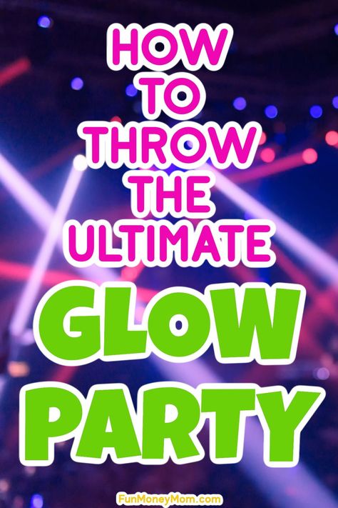 Throw the ultimate party with these awesome Glow In The Dark Party Ideas? From neon streamers to flashing ice cubes and so much more, here’s everything you need for an epic neon glow party! Graduation Glow Party, Glow In The Dark Paint Party Ideas, Dollar Tree Glow In The Dark Party, Glow Stick Dance Party, Glow Stick Party Ideas, Glow Dance Party Ideas, Neon Streamers, Diy Neon Party, Glow In The Dark Party Ideas