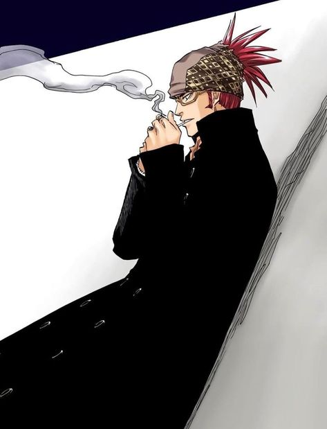 Renji Bleach, Renji Abarai, Red Hair, Bleach, Wall, Red, Hair, White, Black