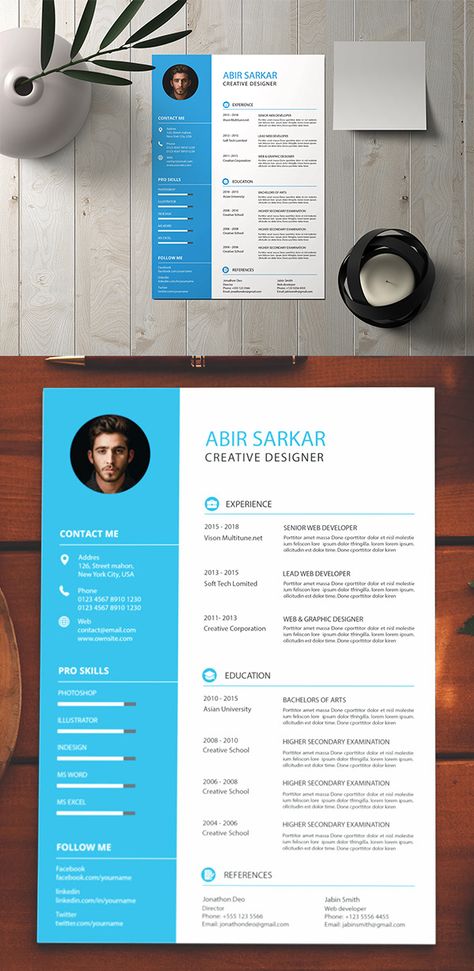 Free Resume / CV Templates With Mockup Resume Design Template Free, Clean Resume Design, Graphic Designer Resume Template, Infographic Resume Template, Best Free Resume Templates, Layout Portfolio, Resume Design Free, Cv Design Template, Free Resume Templates