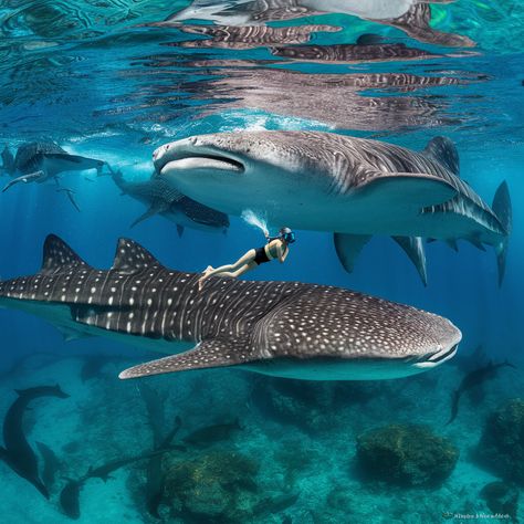 Snorkel with whale sharks in Bazaruto! 🐋 Swim alongside these gentle giants. Book your underwater adventure at https://www.africasafaris-tours.com/safari-mozambique-safaris-tours/. Let's dive in!  #SplendidAfricasafaris #splendidsafarisandtoursAfrica #splendidtoursAfrica #splendidsafarisafrica #Splendidafricatours #mozambiquesafari #safaritomozambique #bazaruto #whaleshark Bazaruto Mozambique, Whale Shark Swimming, African Gorilla, Whale Shark Diving, Shark Conservation, Swimming With Whale Sharks, Gorilla Trekking, Shark Diving, Whale Sharks