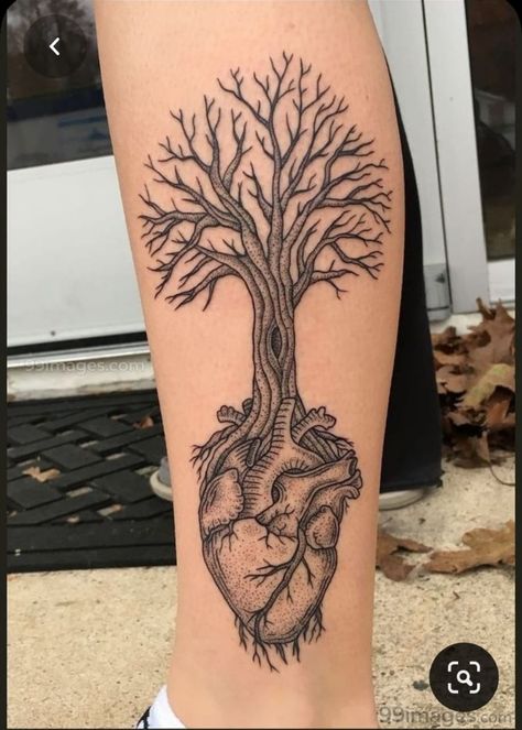 Heart Tree Tattoo, Tree Heart Tattoo, Tree Tattoo Forearm, 777 Tattoo, Roots Tattoo, Tattoo Heart, Tree Tattoo Designs, Heart Tattoos, Trendy Tattoo