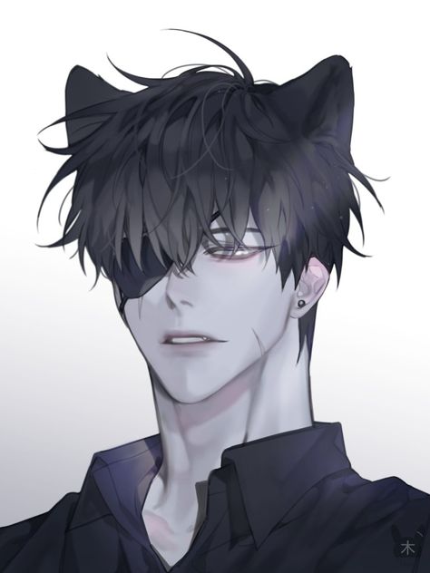 Anime Wolf Boy, Wolf Boy, Neko Boy, Anime Cosplay Makeup, Hybrid Art, Anime Boy Hair, Anime Boy Sketch, Boy Anime, Dark Anime Guys