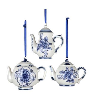 KurtAdler - Your Search results for: 'delft ornament' Teapot Ornament, Blue Delft, Dark Blue Flowers, Blue Things, Blue Teapot, Blue Dishes, Blue White Decor, Blue Christmas Tree, Christmas Blue