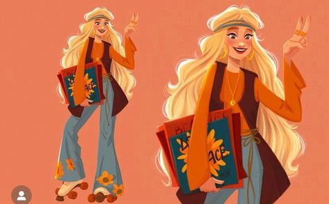 Hippie Character Design, Creative Artwork, Trick Or Treating, Book Images, Hippie Outfits, Illustration Character Design, Character Drawing, 3d Design, Character Art