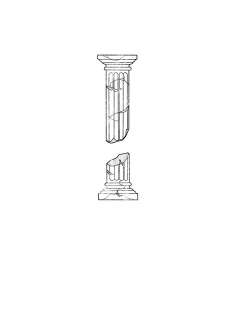 Greek Column Tattoo Minimalist, Column Tattoo, Ionic Column, Arch Drawing, Greek Columns, Delicate Arch, Roman Columns, Mini Tattoos, Simple Tattoos