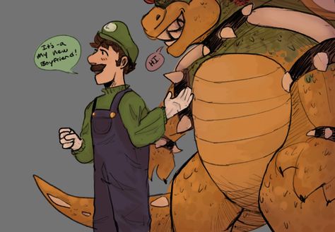 Mario X Luigi, Mario Comics, Mario Funny, Mario Fan Art, Super Mario And Luigi, Nintendo Fan Art, Characters Inspiration Drawing, Ship Drawing, Super Mario Art