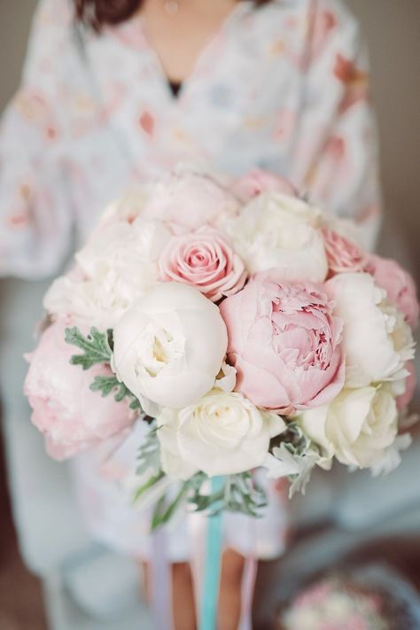 Pink & White Peony Bouquet | Lemonade Pictures Peonies Wedding Bouquet, Pink Peonies Wedding, White Peonies Bouquet, Pink Peonies Bouquet, Peonies Wedding, Simple Wedding Bouquets, Bridal Bouquet Peonies, Peony Bouquet Wedding, Wedding Bouquets Pink