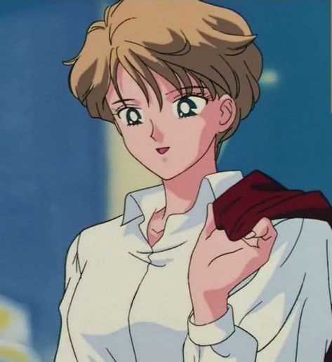 Sailor Uranus, Anime Character, Sailor Moon, Blonde Hair, Blonde, Moon, On Twitter, Twitter, Red