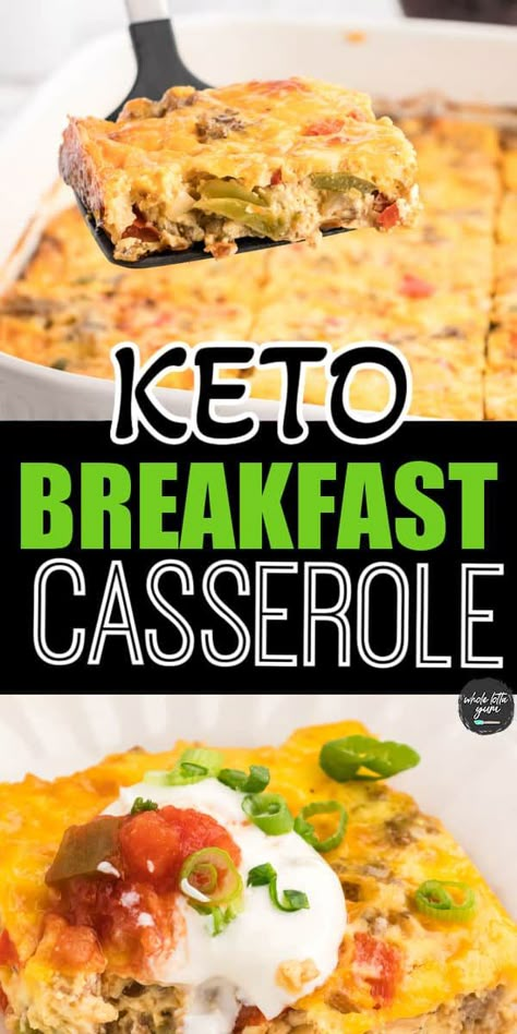 An easy make ahead keto breakfast casserole with sausage and cheese no bread. Keto Egg Casserole Low Carb Breakfast, Egg Casserole Without Bread, Keto Breakfast For Beginners, Keto Egg Casserole, Easy Keto Breakfast Casserole, Keto Breakfast No Eggs, Sausage And Egg Casserole, Eggs Avocado Toast, Keto Egg Recipes