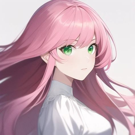 Pink Hair And Green Eyes Anime, Pink Hair Anime Characters, Sakura Haruno Long Hair, Narusaku Family, Characters With Pink Hair, Long Pink Hair, Pink Hair Anime, Girl With Pink Hair, Hair Anime