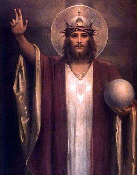 ❥ Jesus Christ~ this is such a beautiful image. Can anyone alter this to make His hand normal? That 2 finger pose originated with baphomet and I cannot deal... Religious Pictures, Catholic Images, Christ The King, Jesus Face, Pictures Of Jesus Christ, San Michele, Jesus Christ Images, Biblical Art, Jesus Christus