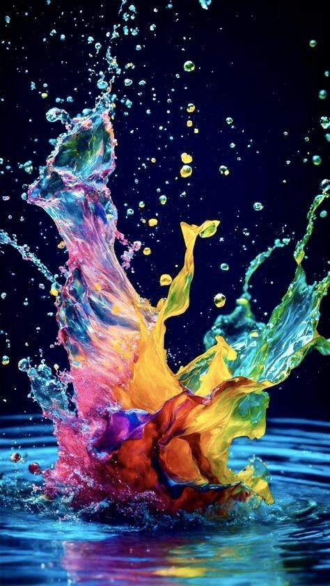 Water Splash Background, Tense Worksheet, Summer Prints Wallpaper, Color Splash Art, Splash Images, Color Splash Photography, Experimental Art, Sky Art Painting, Biology Art