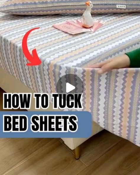 Bedsheet Tucking Hacks, Nordic Homes, Storage Hacks, Closet Organization, Interior Inspo, Bed Sheets, Home Organization, Bed, Interior Design