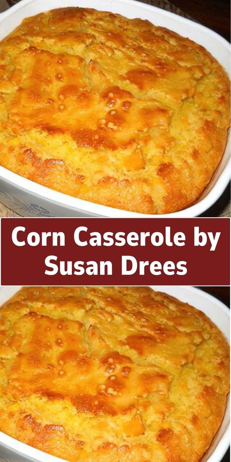 Delight in Susan Drees' signature Corn Casserole, a creamy, savory side dish that pairs perfectly with any main course. Its golden, buttery top hides a deliciously soft center. Creamy Corn Casserole, Jiffy Corn Muffin Mix, Corn Casserole Recipe, Peach Crumble, Baked Corn, Corn Muffin Mix, Shortbread Bars, Creamy Corn, Cornbread Mix