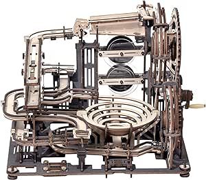 Wooden Marble Run, Diy Steampunk, Wooden Model Kits, Marble Maze, Marble Machine, 3d Wooden Puzzle, Mechanical Model, Small Gadgets, Diy Puzzles