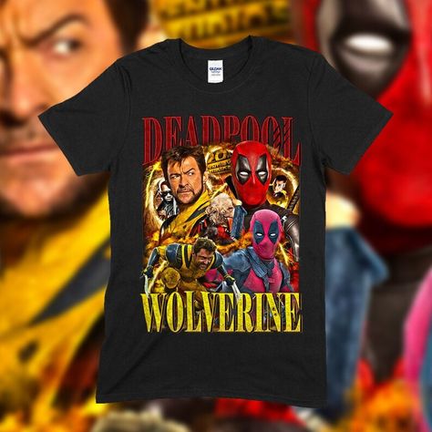 Deadpool and Wolverine T-Shirt only on my Etsy Chris Evans Human Torch, Universal Tshirts, Wolverine T Shirt, Deadpool Shirt, Wolverine Shirt, Wesley Snipes, Deadpool Movie, Deadpool And Wolverine, Human Torch