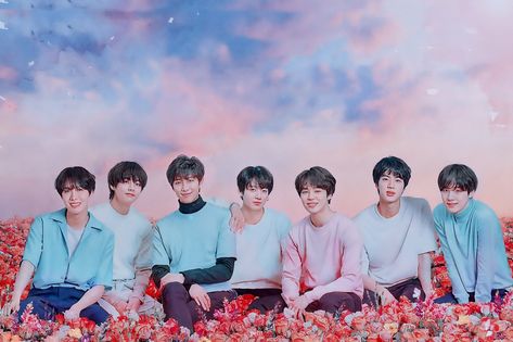 BTS 💕 Bts Landscape Wallpaper, Bts Landscape Wallpaper Laptop, Bts Landscape, Bts Profile, Bts Laptop Wallpaper, Bts Army Logo, Jimin V Jungkook, Bts Group Photos, Rm Jin Suga