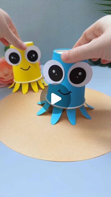 28K views · 1.3K likes | paper crafts creator on Instagram: "Title: "Bouncing Octopus Craft: Fun DIY Toy from Disposable Paper Cups" Hashtags: - #BouncingOctopusCraft - #HandmadeDIY - #HomemadeToys - #OctopusHandmadeTutorial - #PaperCupCrafts - #ParentChildCrafts - #CraftingWithChildren - #CreativeBonding - #ScreenFreeActivities - #SimpleCrafts" Octopus Art Project, Octopus Craft, Octopus Crafts, Paper Cup Crafts, Diy Pond, Homemade Toys, Cup Crafts, Elementary Art Projects, Orange Garland