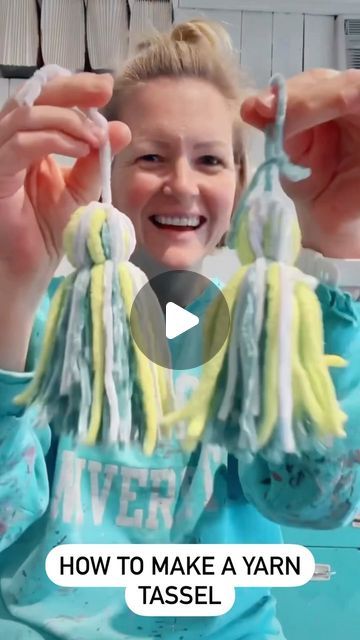 june bug designs | megan mcneely on Instagram: "I get asked all the time how to make my yarn tassels! Well…here ya go friends! Grab one toilet paper ring, 3 different colored yarns (I prefer the velvet for an added texture), and a sharp pair of scissors!   #tutorial #howtomake #DIY #tasseltutorial #howtomakeatassel #seamstress #yarnenthusiast #craftersgonnacraft #crafttime" Beanie Pattern Free, Tassels Tutorials, Crochet Beanie Pattern Free, Tassel Blankets, June Bug, Paper Ring, Crochet Beanie Pattern, Diy Tassel, Blanket Yarn